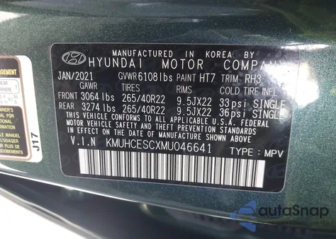 2021 Genesis Gv80 3.5T Awd from USA, damaged, VIN KMUHCESCXMU046641